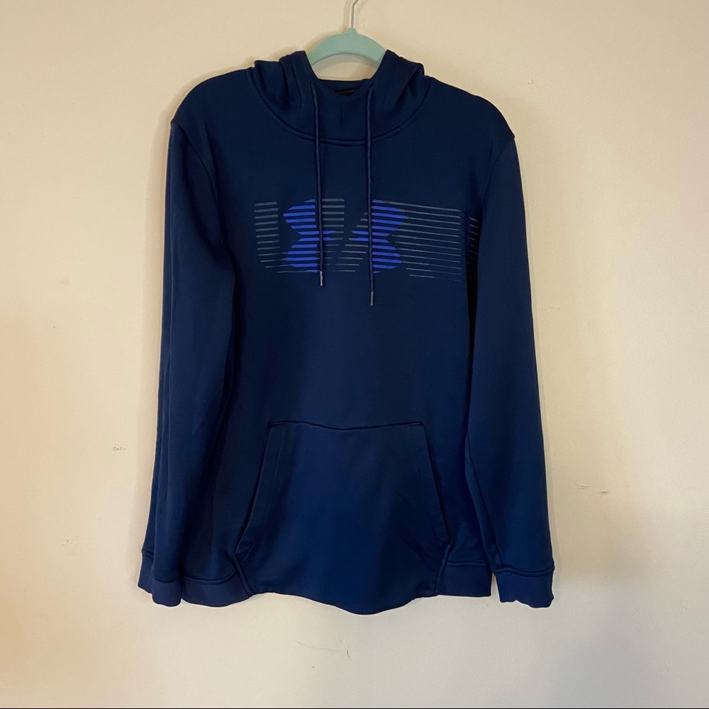 Under Armour Navy Blue ColdGear Hoodie 
Size XL - Picture 2 of 9